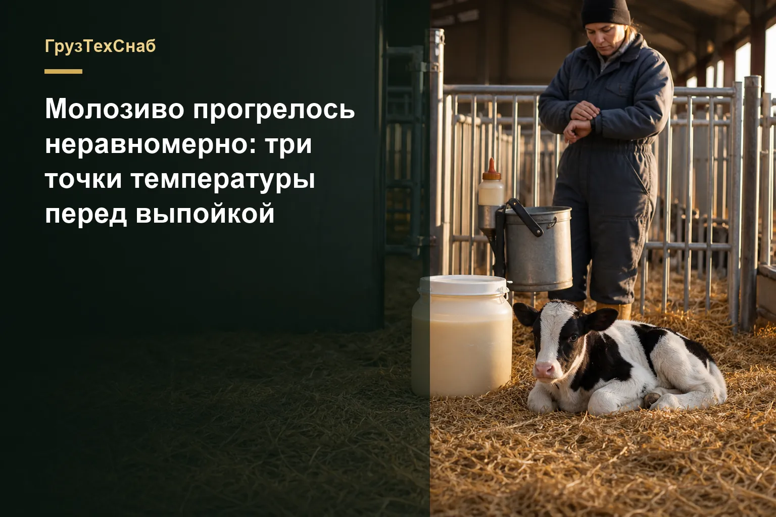 Молозиво прогрелось неравномерно: три точки температуры перед выпойкой — ГрузТехСнаб