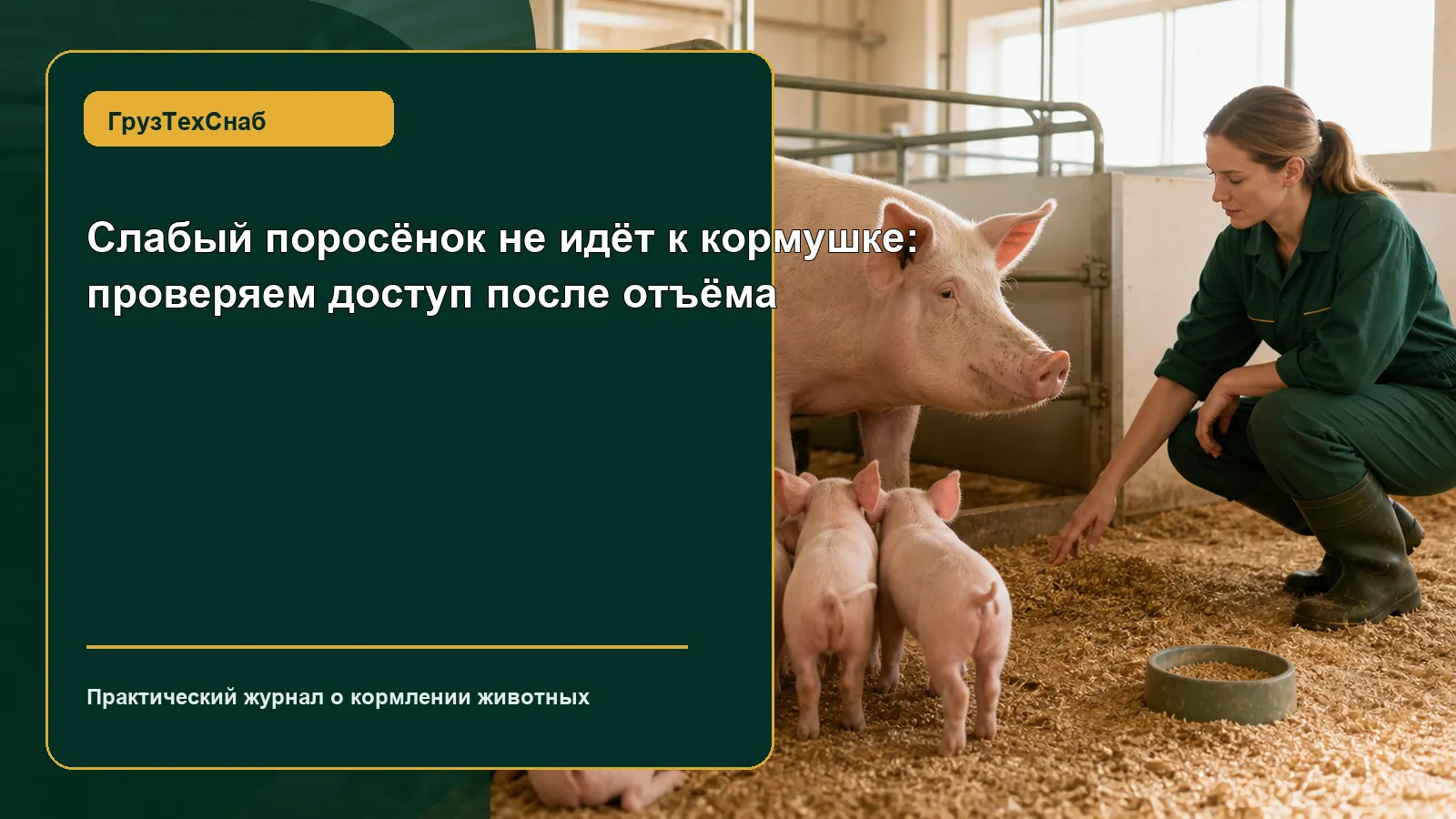 Слабый поросёнок не идёт к кормушке: проверяем доступ после отъёма — ГрузТехСнаб